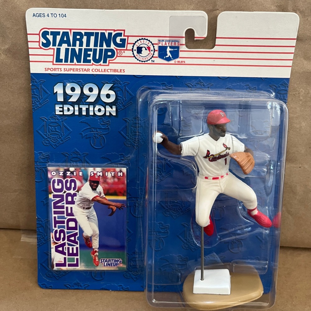 1996 Starting Lineup Ozzie Smith St Louis Cardinals Figure & Card Kenner Vintage
